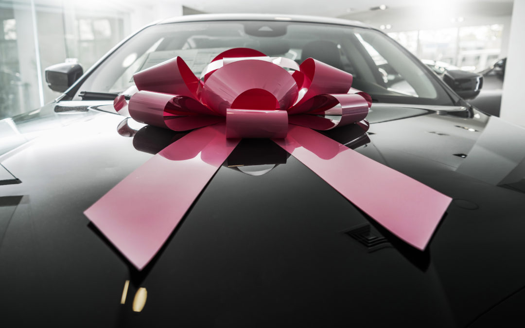 Brand New Elegant Car with Large Gift Bow